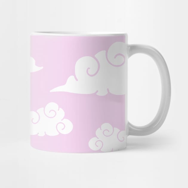 Pastel pink cloud print by ballooonfish